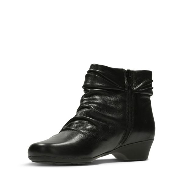 Clarks Womens Matron Ella Ankle Boots Black | UK-5914367